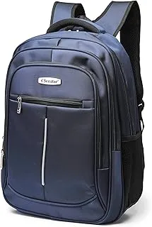 Senator Nylon Lightweight 18 Inch Backpack for Unisex Reflector Radium with Laptop Compartment Water Resistant Casual Hiking Travel Bag for Business College School Students KH8014 (Navy Blue)