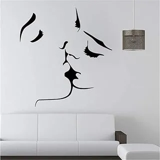 BPA® Wall Sticker Couples Kiss Love Wall Decal Valentine's Day Wedding Removable PVC Decoration Home Bedroom