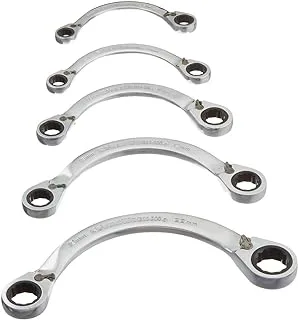 GEARWRENCH 5 Pc. 12 Pt. Reversible Half Moon Double Box Ratcheting Wrench Set, Metric - 9850