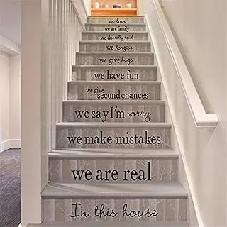 BPA Letter Home Wall Quote Sticker Motivational Text Stairs Decor Stickers