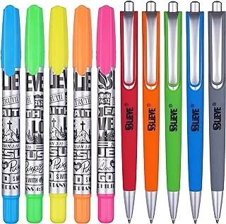 BLIEVE- Bible Study Kit With Gel Highlighters And Pens No Bleed Through, Amazing Bible Highlighter and Pens Fine Tip set Planner Supplies Gifts (10 Pack)