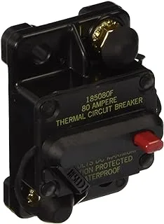 Bussmann CB185-80 Waterproof High Amp Flush Mount Type III (3) Circuit Breaker (80 Amp), 1 Pack