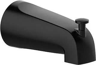 Design House 595629 Slip on Pull-up Wall Mount Tub Diverter Spout, Matte Black