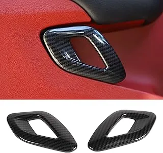 for Challenger Inner Door Handle Cover Trim Accessories for Dodge Challenger 2015-2020 (Carbon Fiber Grain)