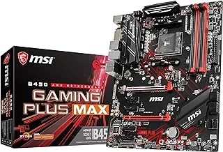 اللوحة الأم MSI B450 GAMING PLUS MAX ATX، AM4، DDR4، LAN، USB 3.2 Gen2، M.2، MYSTIC Light Sync، HDMI، DVI-D، AMD RYZEN الجيل الأول والثاني والثالث جاهز