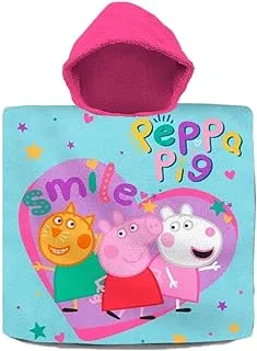 Unbekannt Kids Euroswan Cotton Poncho, 60 x 120 cm, Peppa Pig, Multicoloured (PP09058)