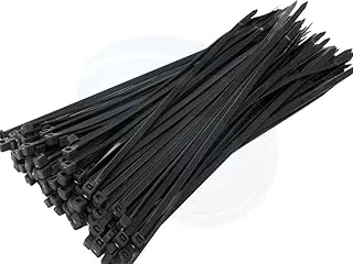 100pc 3.6x200mm Nylon Plastic Cable Ties Zip Tie Wraps Organizer Black