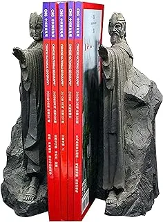 KLQJNP Bookends Book End Lord of Rings Hobbit Book Decoration Resin, Decorative Book Stopper Binder and Dividers, Blue, Large