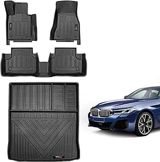 Jdeymat Floor Mats and Trunk mat Compatible for 2017-2023 BMW 5 Series Sedan(G30) 530i,540i,530e,M550i,xDrive,M5 Cargo Liner All Weather Protect Accessories