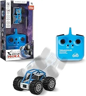 Sharper Image® Toy RC x-Treme Roll High Performance Remote Control Vehicle with 360 Stunts, Spin and Flips, All-Terrain, Age 6+, Blue