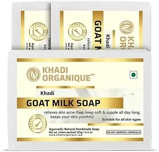 KHADI ORGANIQUE GOAT MILK SOAP PACK OF 3 (375GM)