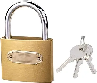 ECVV 1 Pack Padlock Waterproof Solid Brass Lock 75MM - Padlock with Keys for Sheds | Storage Unit | School | Gym Locker | Fence | Toolbox | Hasp Storage | - GOLD