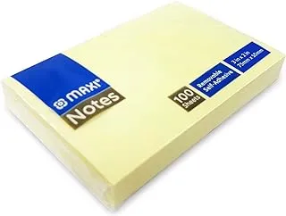 Maxi Sticky Notes (75x50mm) | For Note Taking, To Do Lists and Reminders | Clean Removal | Recyclable | 100 sheets/pad | 12 pads/pack