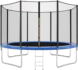 SKY-TOUCH 6FT Outdoor Trampoline for Kids Adult, Large Bungee Bed Jumping Mat and Spring Cover Padding with Safety Enclosure Net, Parent-Child Interactive Game Fitness Equipment