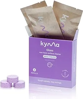 Kyma Glass Cleaner Refill Box, 1.5L (Makes 3x 500ml Bottle of Glass Cleaner), Non-Toxic, Eco Friendly, Removes Dirt, Streak-Free, Cleans Powerfully