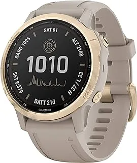 GARMIN FENIX 6S PRO SOLAR LT.GOLD W/LT. SAND BAND GPS WATCH EMEA