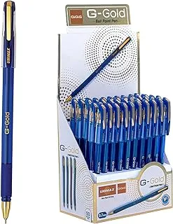 UNIMAX GIGIS G-Gold 0.7mm Ballpoint Pen 1 x 50 Pcs Box (BLUE)