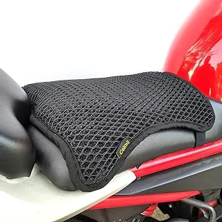 Cekell Summer Quick-drying Motorcycle Cool Seat Cover, Universal Breathable Motorbike Seat Cushion Pad, Anti-Slip Motorcycle Mesh Protective Seat Cover for Sun