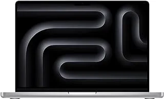 Apple 2023 MacBook Pro (14 بوصة، شريحة Apple M3 Pro مع وحدة معالجة مركزية 11 نواة ووحدة معالجة رسومات 14 نواة، وذاكرة موحدة 18 جيجابايت، و512 جيجابايت) - فضي؛ عربي انجليزي