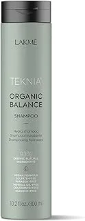 LAKME TEKNIA ORGANIC BALANCE HYDRA SHAMPOO FOR ALL HAIR TYPES, Vegan formula Sulfate-free Paraben-free Mineral oil-free Colorants-free Silicone-free, 300ML