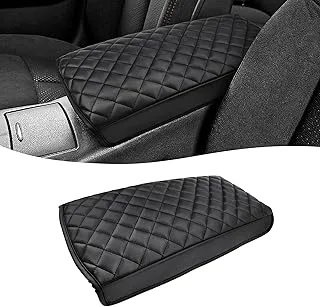 KBH Auto Center Console Armrest Cover for Nissan Maxima 2009-2014, Nissan Altima 2013-2018, PU Leather, Middle Console Cushion Pad Arm Rest Covering, Anti-Scratch Trim, Black