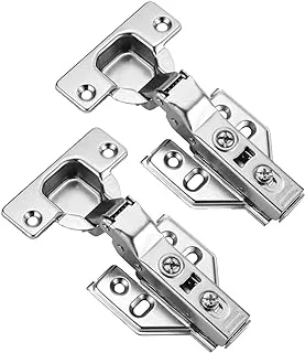 Luokim 4pcs Soft Close Cabinet Concealed Hinges European Half Overlay110 DegreeFramelessNickel Plated