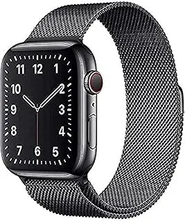 حزام AWH Milanese لساعة Apple مقاس 45-38 مم، حزام ساعة بديل من سبائك الفولاذ المقاوم للصدأ لسلسلة iWatch 7/SE/6/5/4/3/2/1، متوافق مع،