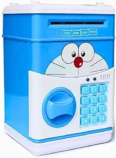 SGTT PRO Piggy Bank for Kids Boys Girls Electronic, Money Bank with Password Lock Cash Coin Auto Scroll Saving Box, Mini ATM Coin Bank for Children Best Birthday Gifts (D0RAEM0N)