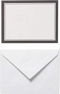 American Greetings Single Panel Blank Cards with Envelopes, White with Black Border (40-Count)