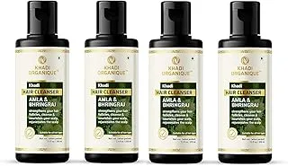 Khadi Organique Herbal Natural Amla & Bhringraj Hair Shampoo Pack of 4(840ML)