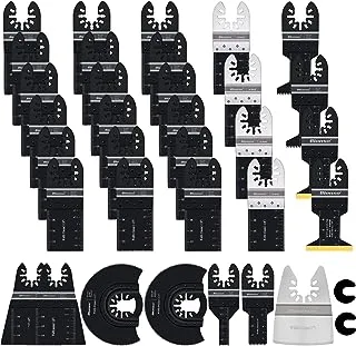 Bionso 35 PCS Oscillating Saw Blades, Premium Multitool Kit for Wood Metal Plastics, Oscillating Tool Blades Fit Dewalt Worx Rockwell Wen Milwaukee Makita Ryobi Bosch Fein Porter Genesis Black