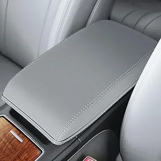 INTGET Car Center Console Armrest Cover for 2007-2011 Toyota Camry Accessories Interior Leather Arm Rest Cover Pad Middle Console Box Lid Protector (Gray(2007-2011))