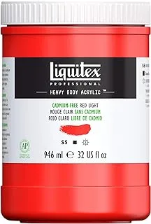 Liquitex Professional Heavy Body Acrylic Paint, 32-oz (946ml) Pot, Cadmium Free Red Light