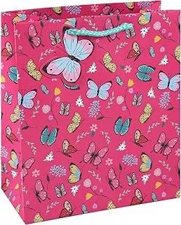 Eurowrap TCF Butterfly Medium Bag- Gift Bag - Birthday - Party Favor Bag