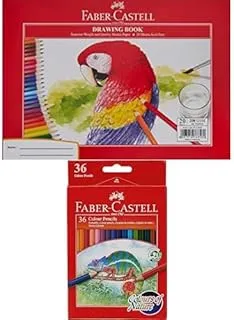 Faber-Castell Drawing Book A4 20 Sheets + Colour Pencils 36 Colour