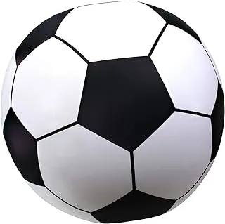 GoFloats Giant Inflatable Soccer Ball Made From Premium Raft Grade Vinyl, Black & White 2.5', GI-SOCCERBALL-02, 3'