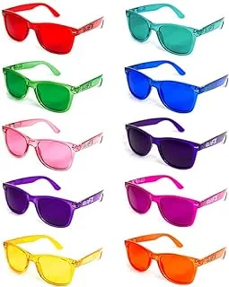 GloFX Color Therapy Glasses 10-Pack Chakra Glasses Chromatherapy Glasses Light Therapy