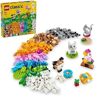 مجموعة ألعاب مكعبات البناء LEGO® Classic Creative Pets 11034؛ ألعاب للأولاد والبنات والأطفال (450 قطعة)