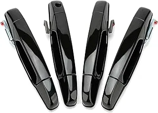 WEILEITE Exterior Outside Black Driver & Passenger Door Handle Fit Chevy Silverado GMC Sierra 1500 Cadillac Escalade Yukon XL Denali Tahoe Avalanche Suburban 2007 2008 2009 2010 2011 2012 2013 2014