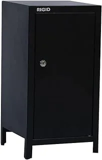 RIGID Mini Steel Locker with Lock and Key, Black