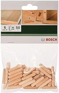 Bosch 2609255309 30mm Dowels with Diameter 6mm (50 Pieces)