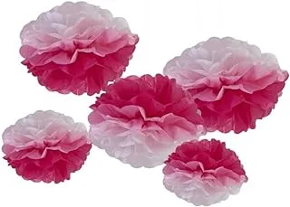 Ginger Ray Pom Pom Flower Decoration 5-Pieces Set