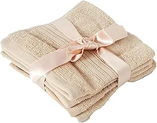 HomeBox Essential 4-Piece Carded Face Towel Set - 30x30 cm