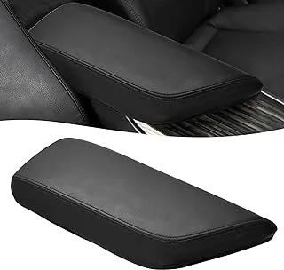 KBH Auto Center Console Lid Armrest Cover for Toyota Camry 2018 2019 2020 2021 2022, Slip-on Middle Console Arm Rest Protector Pad, Microfbier Leather Interior Decoration, Anti-Scratch (Black)