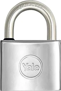 YALE Y1140030080X Y114 Series Standard arc Marine Padlock mm 30, Silver