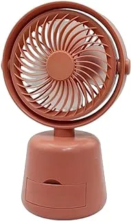 ECVV Portable Mini Table Fan with Storage function and Random DIY Stickter, 2 Speed Mode, Desktop Fan Electric Fan Air Cooler Portable Fan for Home Student Dormitory and Office Fan, | Random Color |