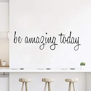 BPA Wall Decals Stickers Inspirational Be Amazing Today Vinyl Positive Wall Saying Peel and Stick Motivational Quotes Decal for Home Bedroom Living Room Decor DIY Decoration