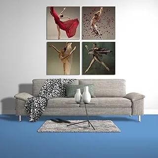 Swimmimg With Petals, Canvas wall art, Multicolour, Canvas, 4 Pieces, 40 x 40 By(BPA®)