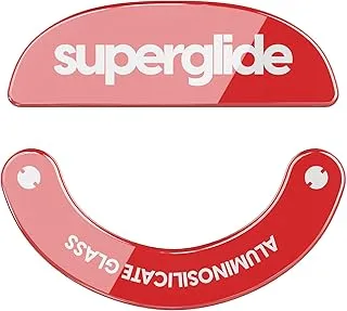 Superglide - أسرع وأنعم أقدام ماوس/زلاجات مصنوعة من زجاج فائق القوة لا تشوبه شائبة ونعل فائق السرعة وسلس ومتين لماوس الألعاب اللاسلكي Pulsar X2 وX2 Mini (أحمر)