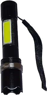 Fitto USB Rechargable Power Style LED Flashlight with Telescopic Zooming Waterproof Torch